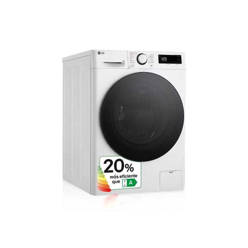 Lavadora LG F4WR6013AGW, 13kg, 1400rpm, A-10%, Bla