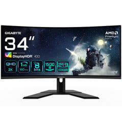 G34WQCP Monitor Gaming Curvo UWQHD de 34 - 3440 x 1440, 1500R, 180Hz, 1ms, 350 cd/m², AMD FreeSync Premium, DisplayHDR 400, HDM