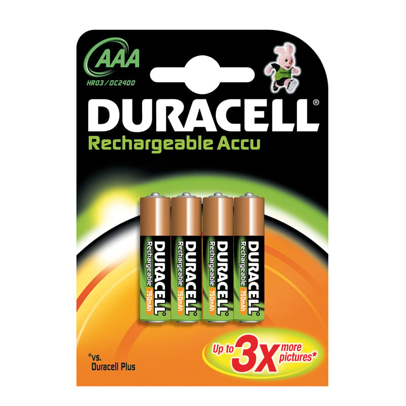 Pila Duracell Recargable AAA LR03 750 mAh B4