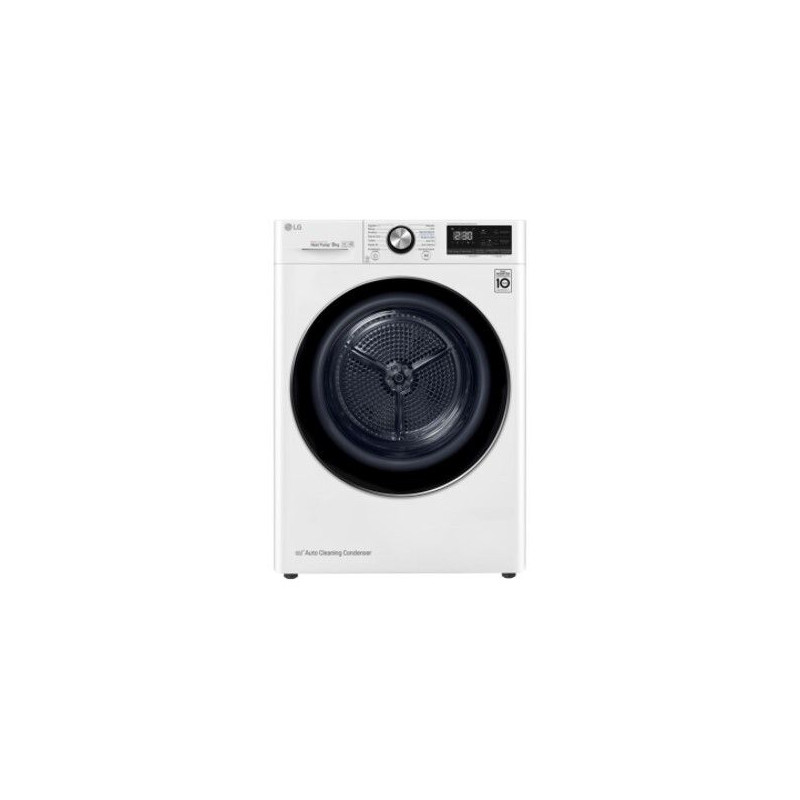 Secadora LG RH90V5AV6N, 9kg, D, Blanca, bomba calo