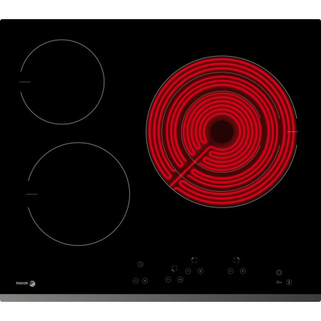 Vitroceramica Fagor 3VFT330AS, 3 zonas, 60cm, bise