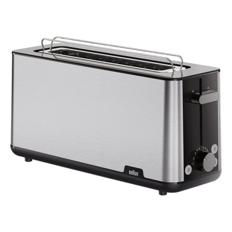 Tostador Braun HT1610BK, 1 ranura larga, acero ino