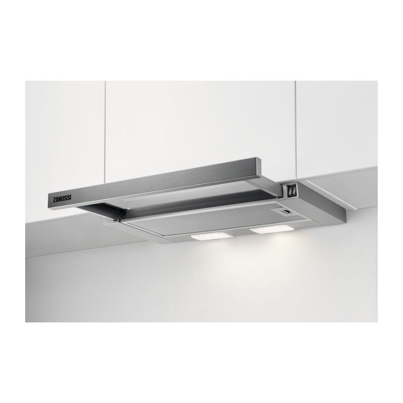 Campana Zanussi ZHP60260SA, 60cm, 280m3/h, Extraib