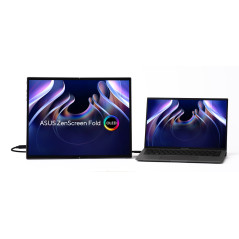 ZenScreen Fold OLED MQ17QH pantalla para PC 43,9 cm (17.3) 2560 x 1920 Pixeles Quad HD Plata
