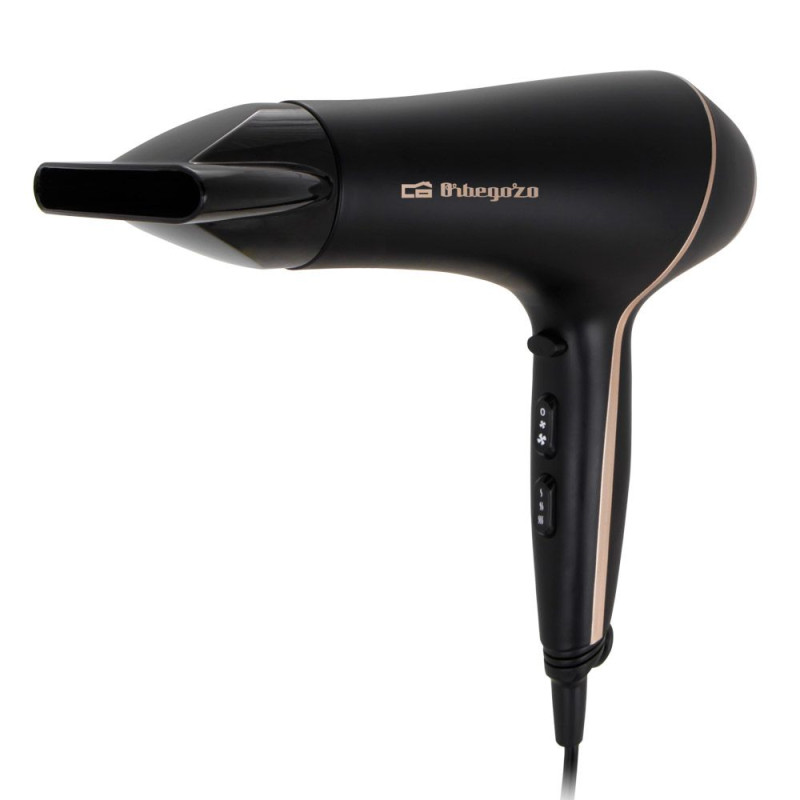 Secador Orbegozo SE2065, 2000w, 3 Niveles, Negro