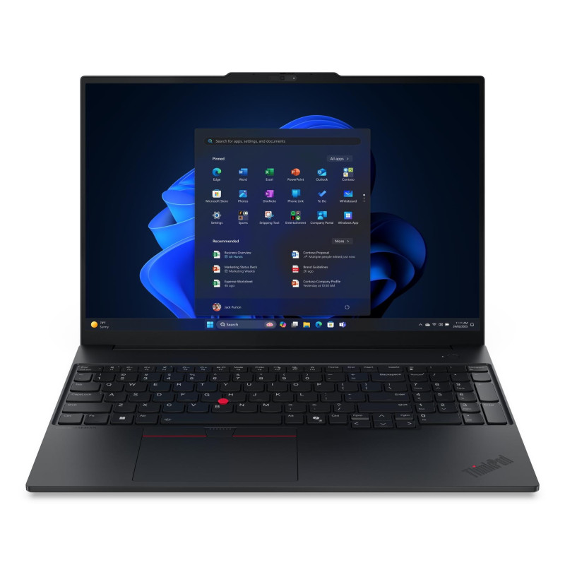 ThinkPad E16 Gen 3 (Intel) Intel Core Ultra 5 225U Portátil 40,6 cm (16) WUXGA 16 GB DDR5-SDRAM 512 GB SSD Wi-Fi 6E (802.11ax) Windows 11 Pro Español Negro