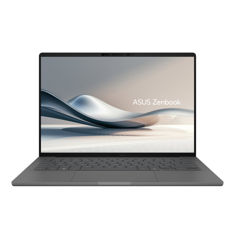 Zenbook A14 OLED UX3407QA-QD412W Copilot+ PC - Ordenador Portátil 14 WUXGA (Qualcomm Snapdragon X (X1-26-100), 32GB RAM, 512GB SSD, Adreno GPU, Win 11 Home) Gris Islandés - Tec. QWERTY Esp