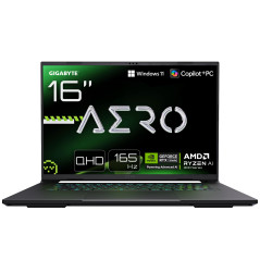 AERO X16 1VH Gaming  Copilot+ PC, 16, QHD 165Hz, Ryzen AI 7 HX 350, NVIDIA RTX 5060, 32GB DDR5 5200MHz, 1 x SSD Gen4 de 1TB, Win11 Home, Garantía de 2 años, AERO X16 1VH93ESC64AH