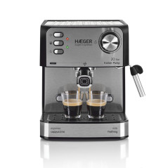 Cafetera Expresso Haeger CM85B011A, 20Bar, 1,60L