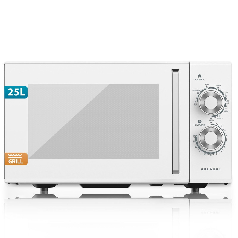 Microondas Grunkel MWG20MG, 20L, 700W, Grill, Blan