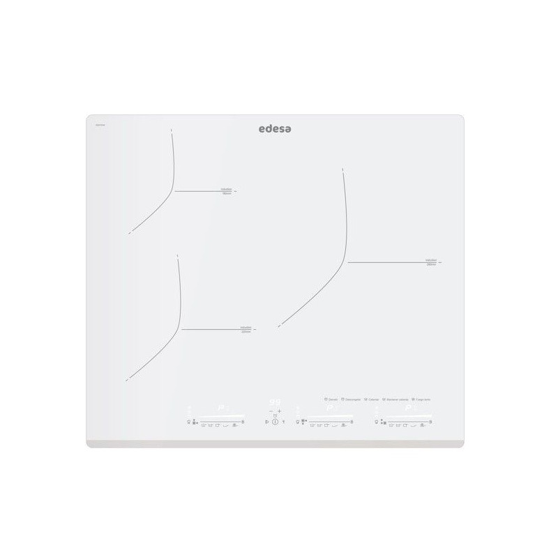 Induccion Edesa EIM6328BWHC, 3z, XL 28cm, 7,1Kw,