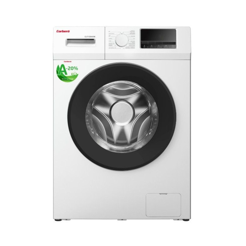 Lavadora Corbero CLT1204VIN, 12kg, 1400rpm, A, Bla
