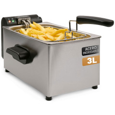 Freidora Aceite Grunkel FRYPRO3SS, 3L, Inox
