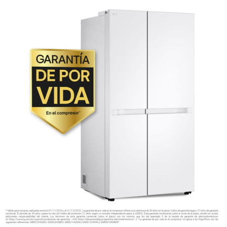 Frigorifico SbS LG GSBC40SWPE, 179x91cm, E, Blanco