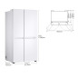 Frigorifico SbS LG GSBC40SWPE, 179x91cm, E, Blanco