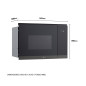 Microondas LG MG7Z2593B, 25L, Integr., 900w