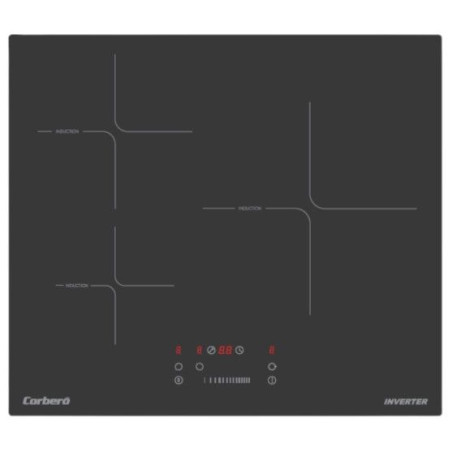 Induccion Corbero CCIM374, 3zonas, XL 29cm, 7,4Kw