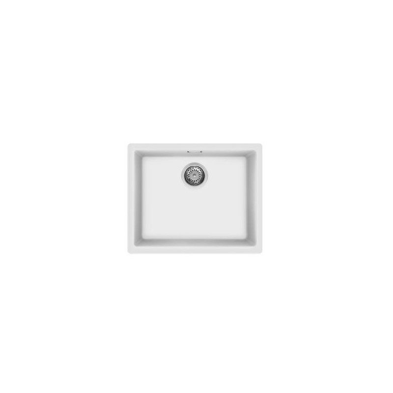 Fregadero Smeg VZP56B, 1C, 50x40x21.5, Gr Blanco