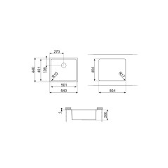 Fregadero Smeg VFU50SFR, 1C, Inox, 50x40x20, R15