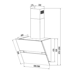 Campana Haier HADG9CBS4WWIFI, 745m3/h, A++, 63db,o
