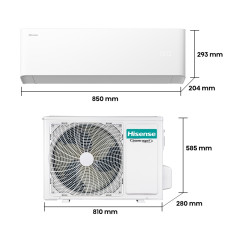 A.A. Split 1x1 Hisense HB35XU0A UNI PURE 12K-white
