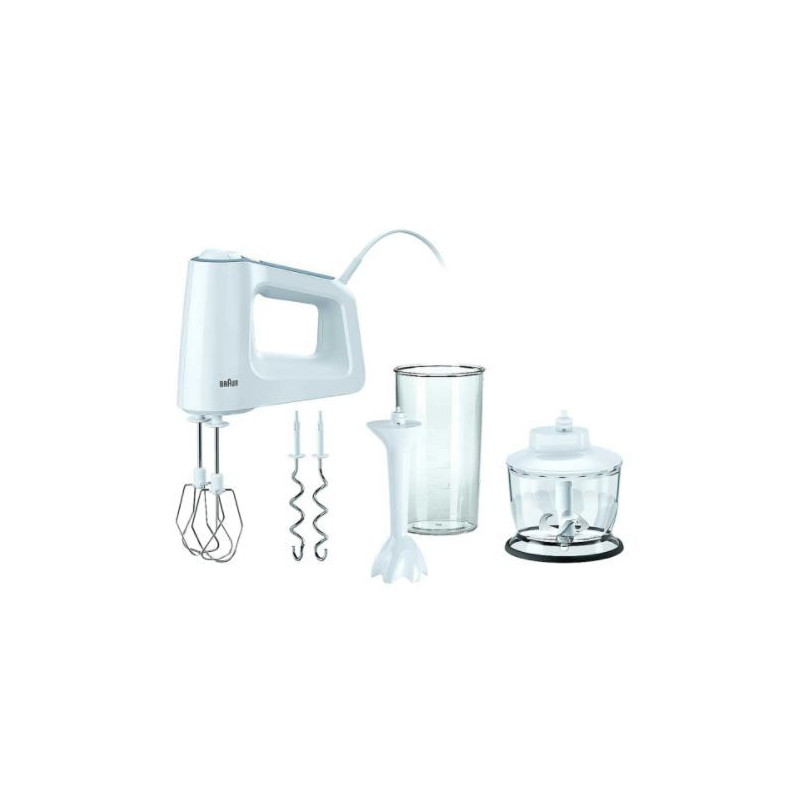 Batidora Amasadora Braun HM3135WH, 500W, 5VELOC.,