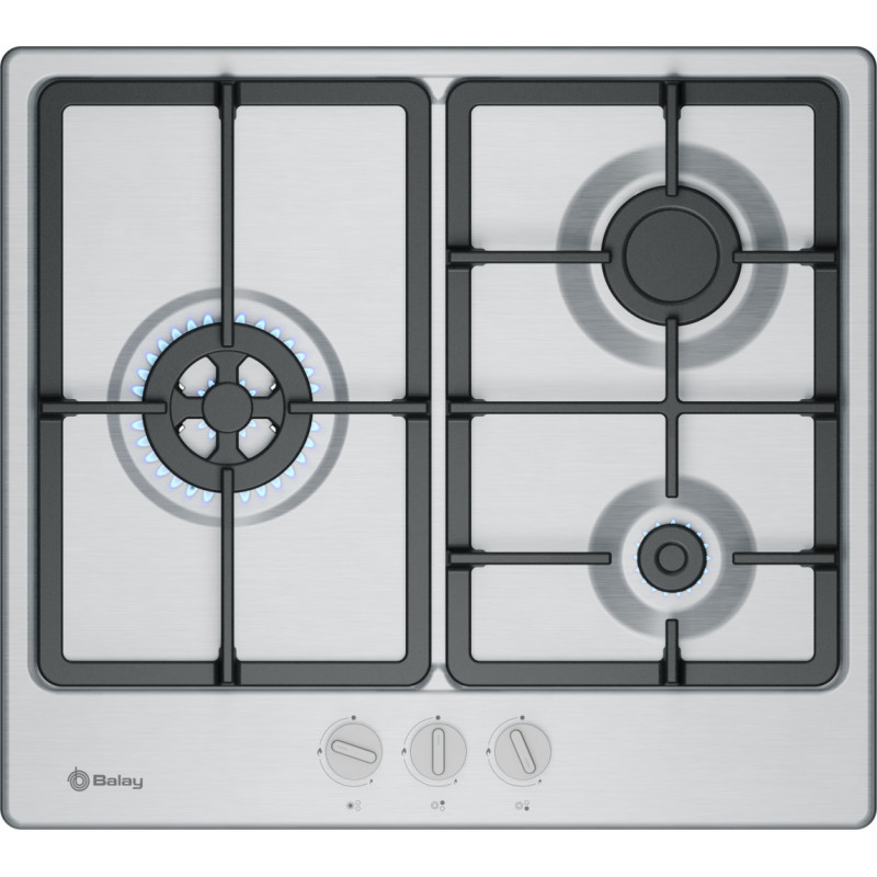 PLACA GAS BALAY 3ETX563HB 3F(2F+1WOK)60CM IN