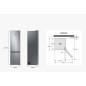 Combi Samsung RB38C600EWWEF, 203x60cm, E, Blanco