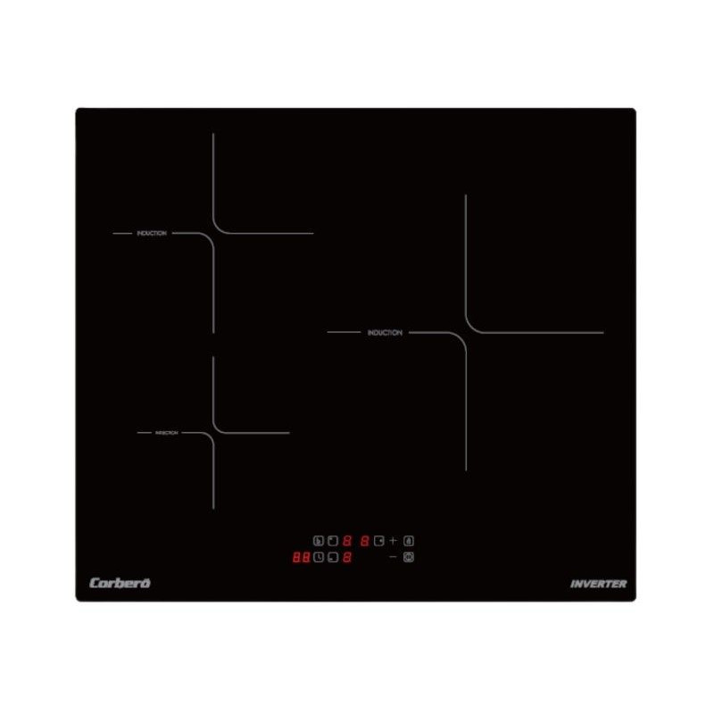 Induccion Corbero CCIM3362, 3zonas, XL 29cm, 6,2Kw