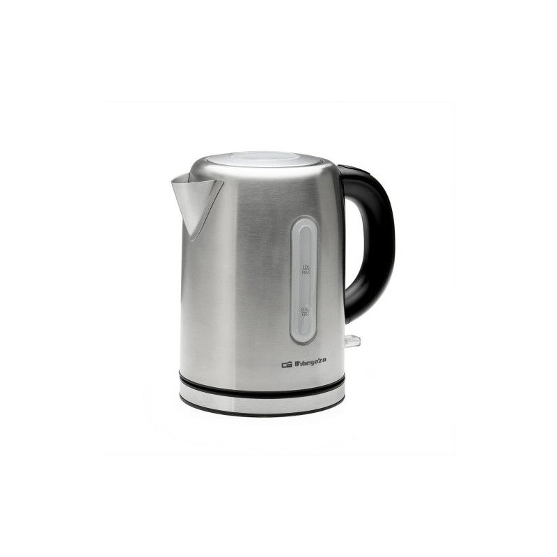 Hervidor Orbegozo KT6023, 1L, 2200W, Inox, 360º