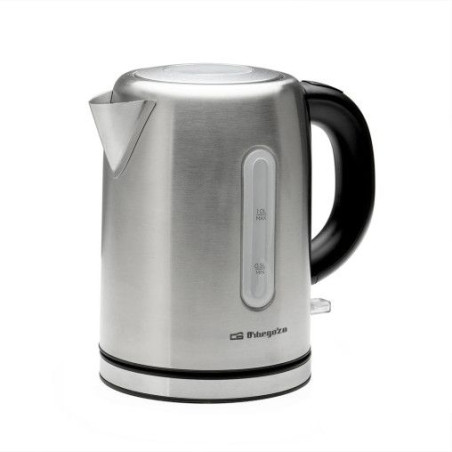 Hervidor Orbegozo KT6023, 1L, 2200W, Inox, 360º