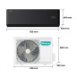 A.A. Split 1x1 Hisense HB35XU0B UNI PURE 12K-black