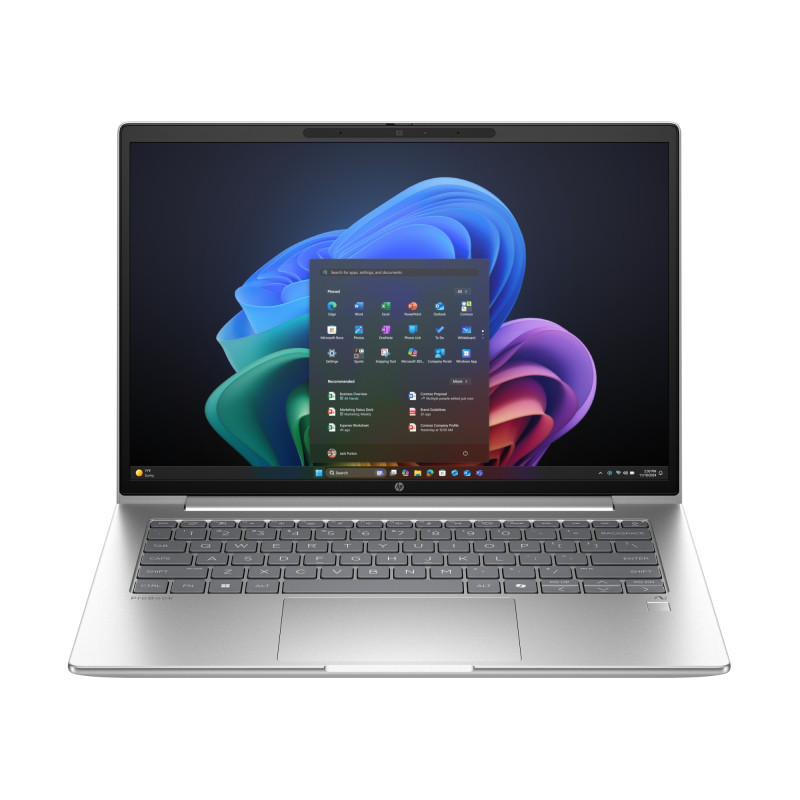 ProBook 4 G1q Notebook Next Gen AI Wolf Pro Security Edition Copilot+ PC Snapdragon X1-26-100 Portátil 35,6 cm (14) WUXGA 32 GB LPDDR5x-SDRAM 1 TB SSD Wi-Fi 6E (802.11ax) Windows 11 Pro Plata