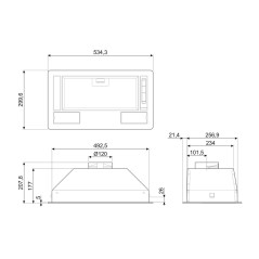 Grupo Filtrante Smeg KSG52E, 54cm, 232m3/h