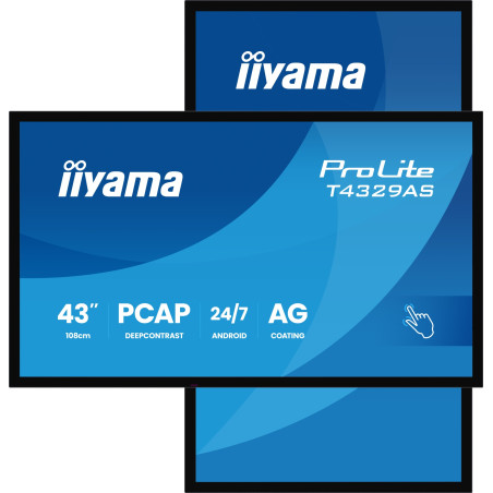T4329AS-B1AG pantalla para PC 108 cm (42.5) 3840 x 2160 Pixeles 4K Ultra HD LED Pantalla táctil Negro