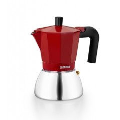 Cafetera induction Monix M863106, inox red 6 tazas