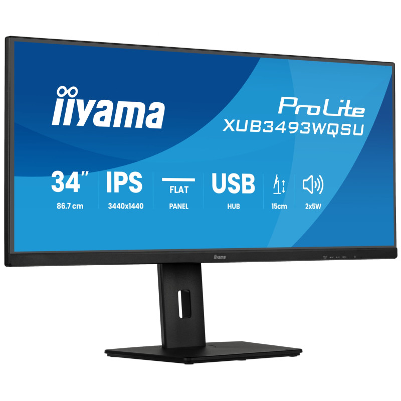 ProLite XUB3493WQSU-B6 pantalla para PC 86,4 cm (34) 3440 x 1440 Pixeles UltraWide Quad HD LED Negro