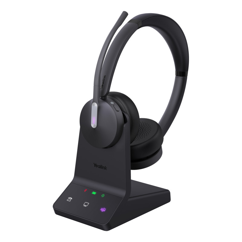 WH64 Dual Teams Headset Auriculares Inalámbrico Diadema Oficina/Centro de llamadas USB Tipo C Bluetooth Negro