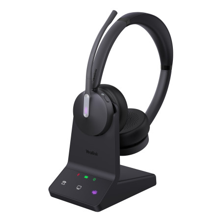 WH64 Dual Teams Headset Auriculares Inalámbrico Diadema Oficina/Centro de llamadas USB Tipo C Bluetooth Negro