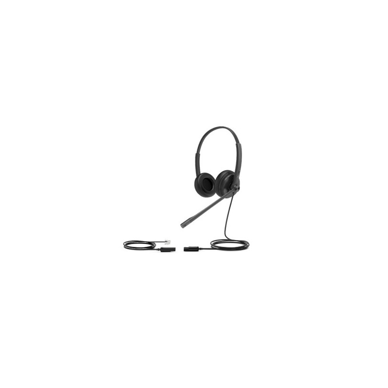 YHS34 Lite Dual Auriculares Alámbrico Diadema Oficina/Centro de llamadas Negro