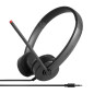 Stereo Analog Auriculares Alámbrico Diadema Oficina/Centro de llamadas Negro