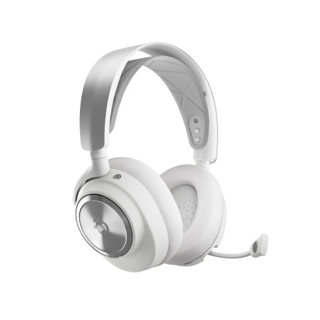 Arctis Nova Pro Wireless Auriculares Inalámbrico y alámbrico Diadema Juego Bluetooth Plata, Blanco