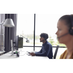 Auriculares monoaurales Poly EncorePro 310 con desconexión rápida TAA