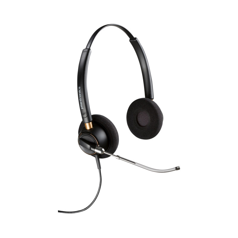 Auriculares binaurales Poly EncorePro 520V con tubo de voz y desconexión rápida