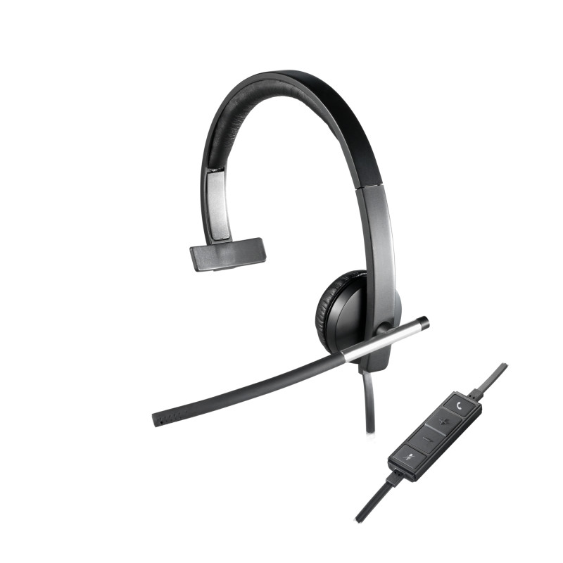 H650E Auriculares Alámbrico Diadema Oficina/Centro de llamadas USB tipo A Negro, Plata