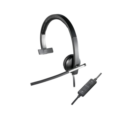 H650E Auriculares Alámbrico Diadema Oficina/Centro de llamadas USB tipo A Negro, Plata