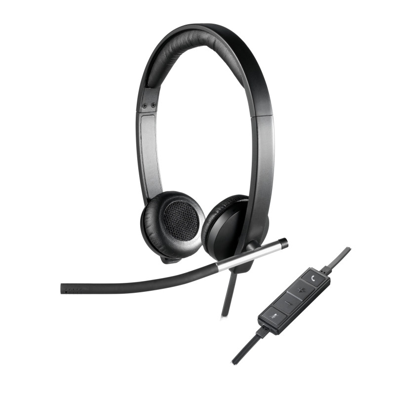 H650E Auriculares Alámbrico Diadema Oficina/Centro de llamadas USB tipo A Negro, Plata