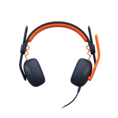 Zone Learn, pulsera con correa y micrófono para estudiantes, cómoda y regulable para adaptar todas las dimensiones de la prueba de los niños, AUX de 3,5 mm, USB-A y USB-C - Azul (Factor de Forma Supraaurales y Control de Ruido - Aislamiento Acústico)