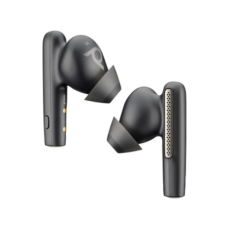 Intrauriculares Poly Voyager Free 60 UC M color Negro Carbono +Adaptador USB-C BT700 +Estuche de carga básico