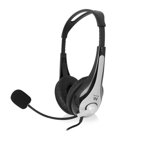 EW3565 auricular y casco Auriculares Alámbrico Diadema Llamadas/Música USB tipo A Negro, Blanco